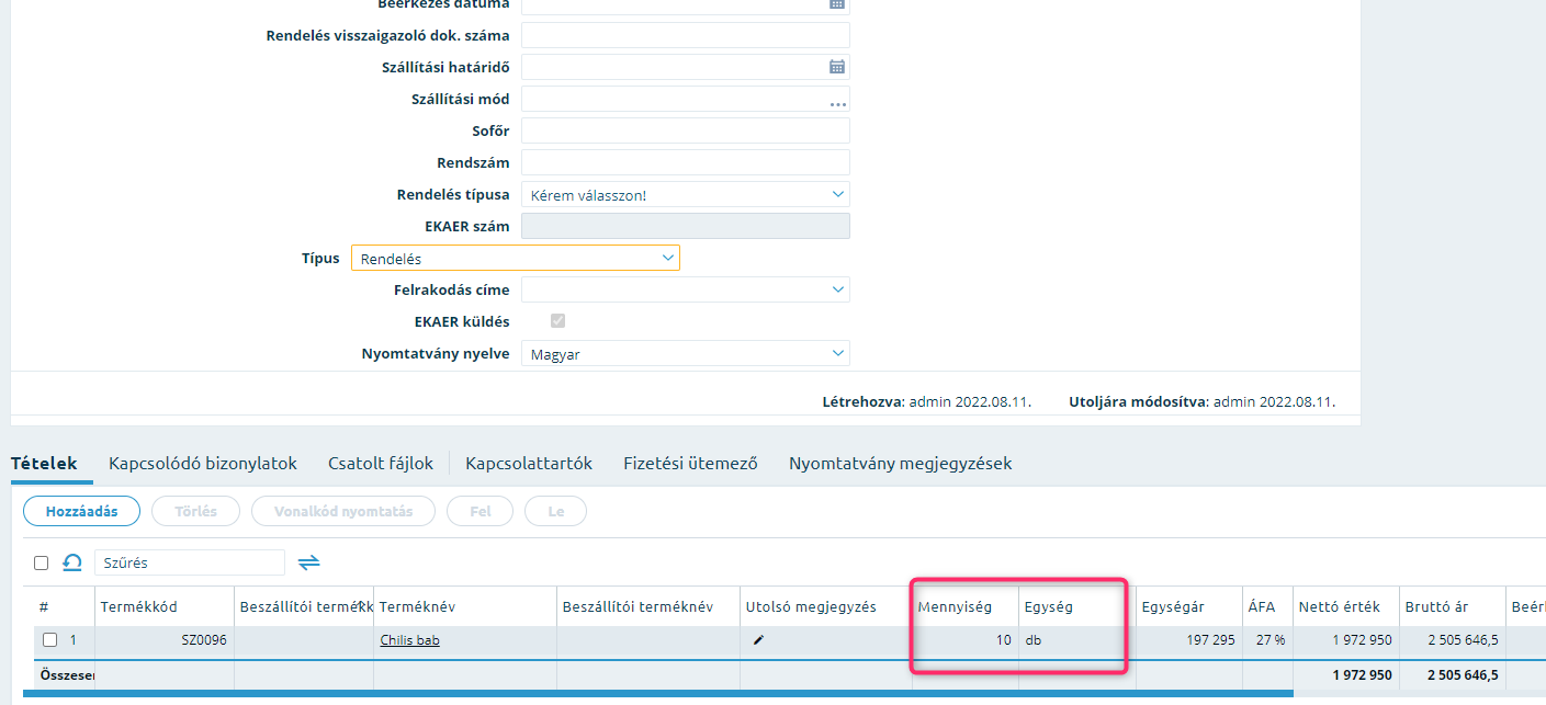 Smartfront ÁFD 5.12 > Beszállítói számla rögzítése folyamatleírás > 512 rendelés.png