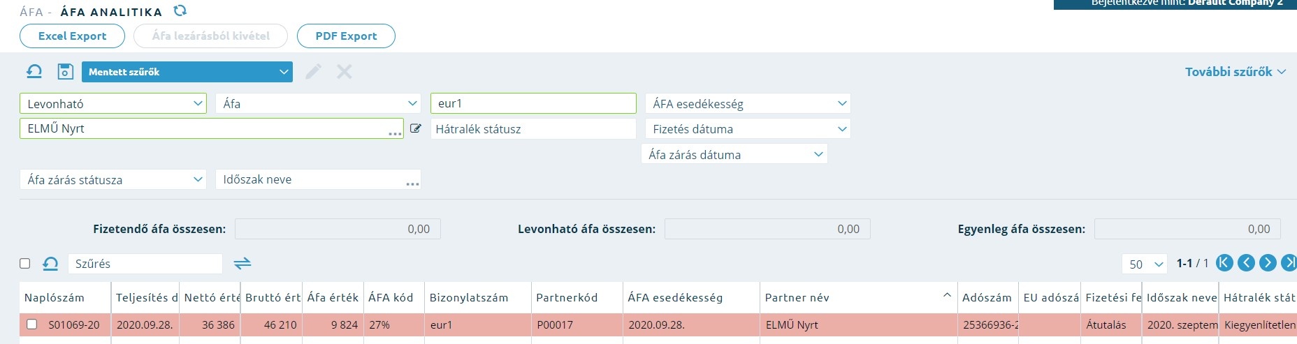 Smartfront ÁFD 5.19 > Beszállítói számla rögzítés: deviza > Lezárt ÁFA időszakban rögzített devizás számla.jpg