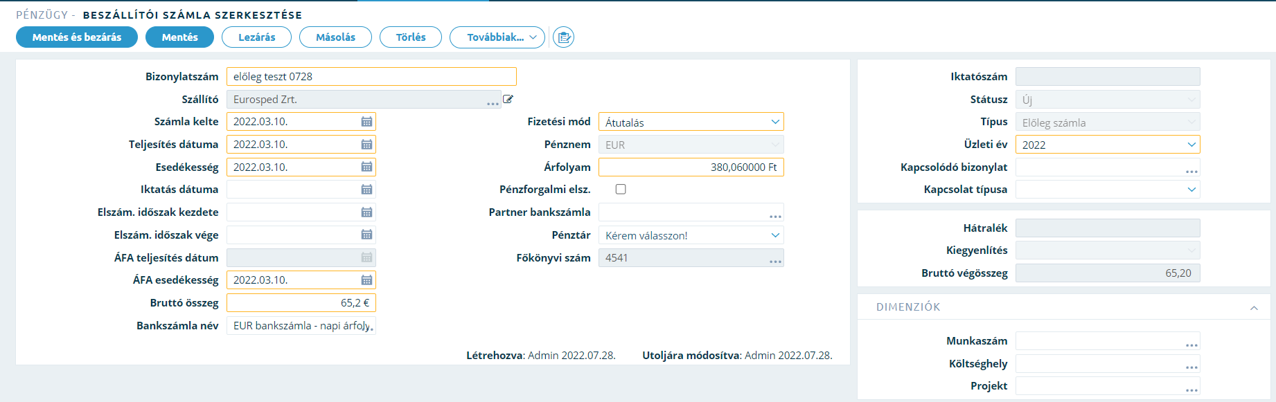 Smartfront ÁFD 5.19 > Beszállítói számla: előleg és végszámla > image-2022-11-10_8-52-42.png