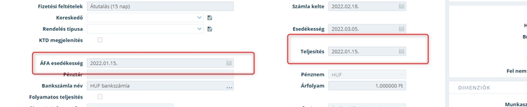 Smartfront ÁFD 5.19 > Számlázási folyamat > Áfa esedékesség Számla felületen.png