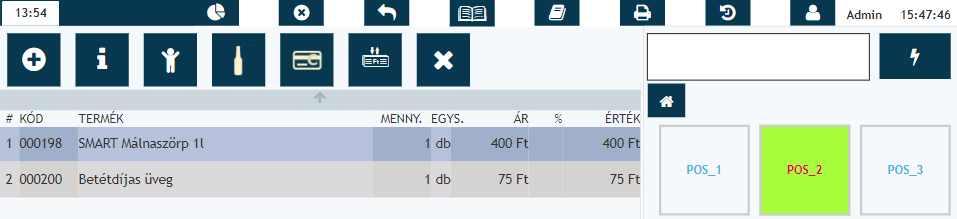 Göngyöleges termékértékesítés POS felületen
